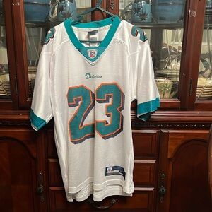 Men’s medium Reebok on field Miami Dolphins, Ronnie Brown jersey